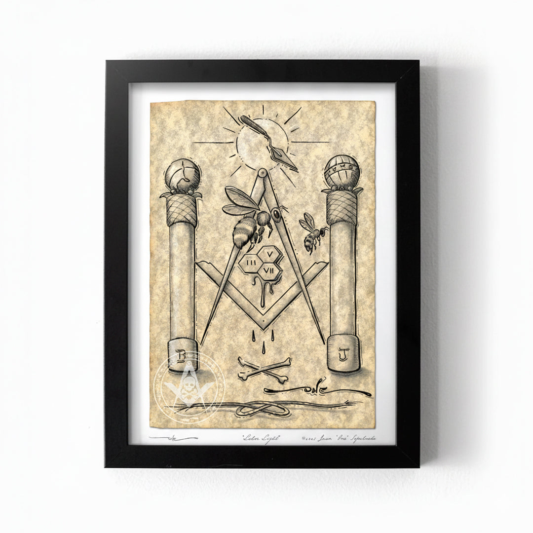 Labor Light - Masonic Art Print | The Winding Stairs