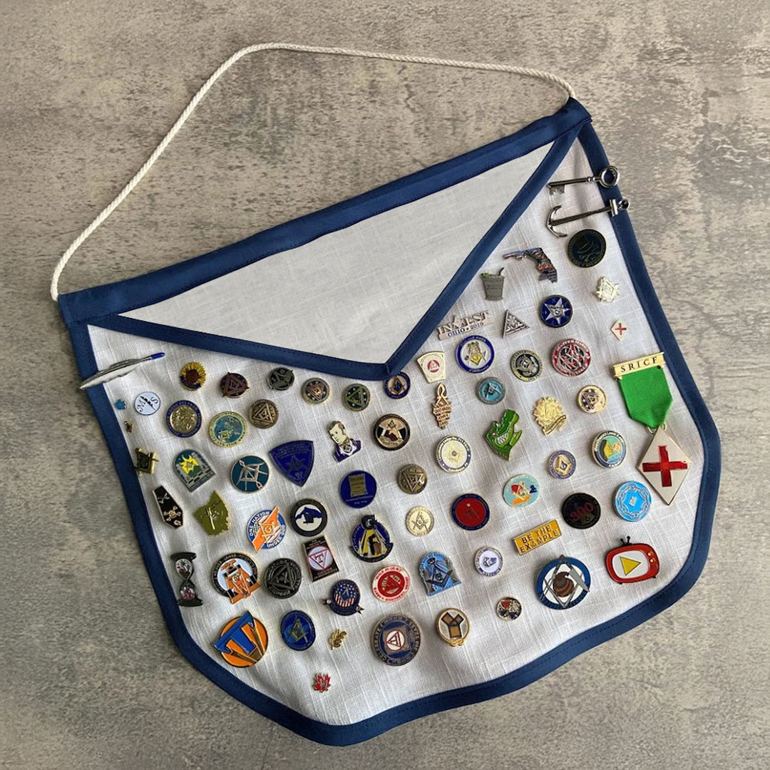 Masonic Pin Display Apron (New Model)