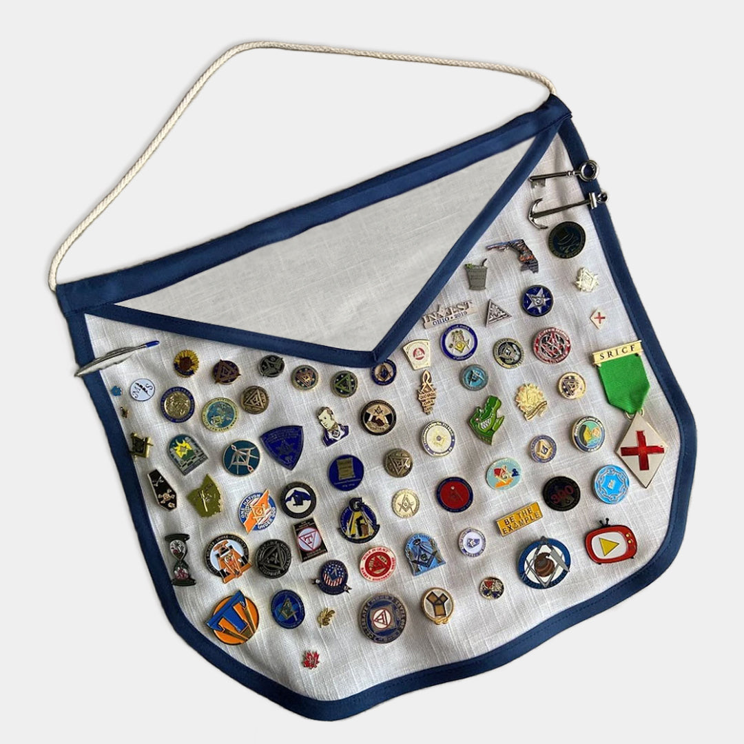 Masonic Pin Display Apron (New Model)