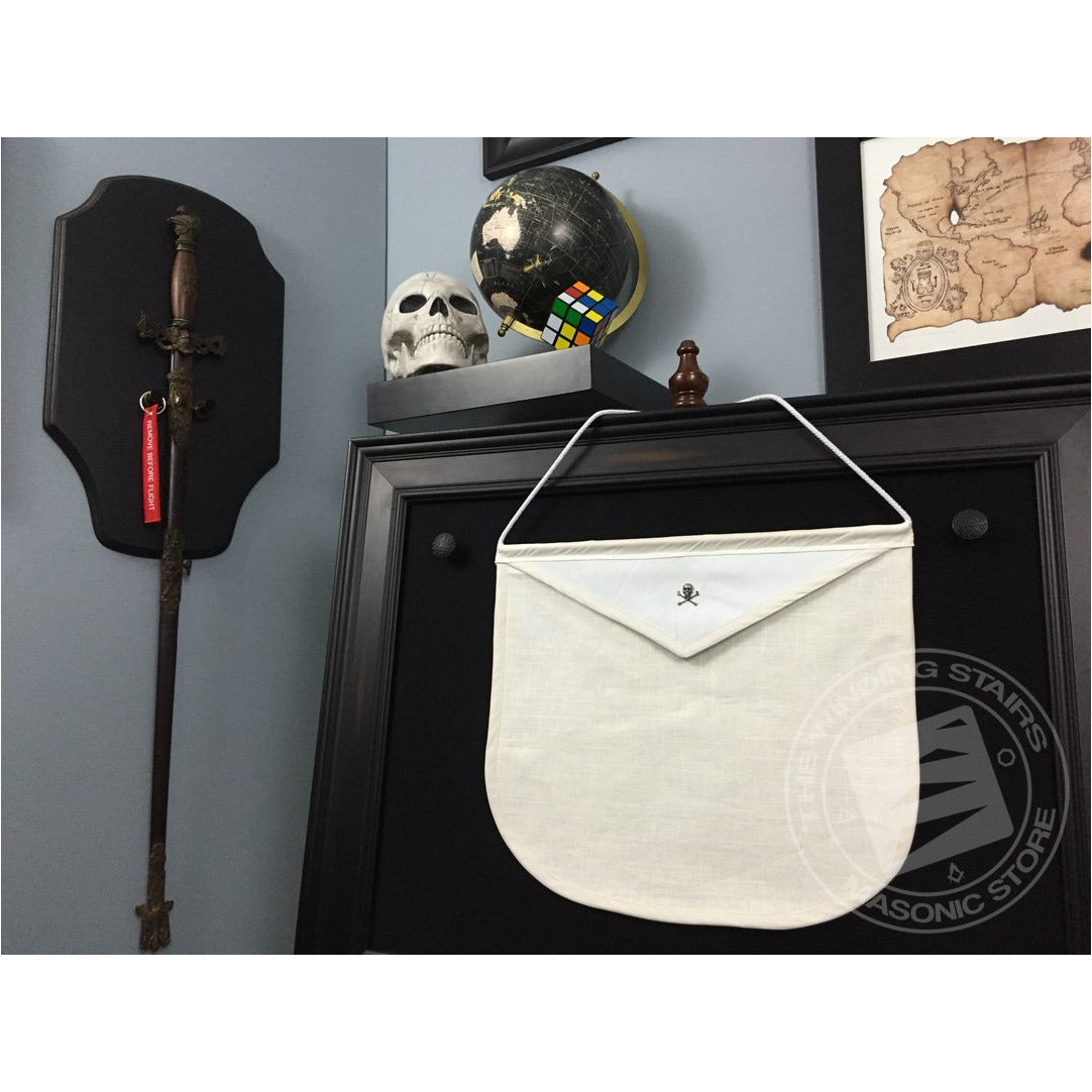 Masonic Pin Display Apron (White)