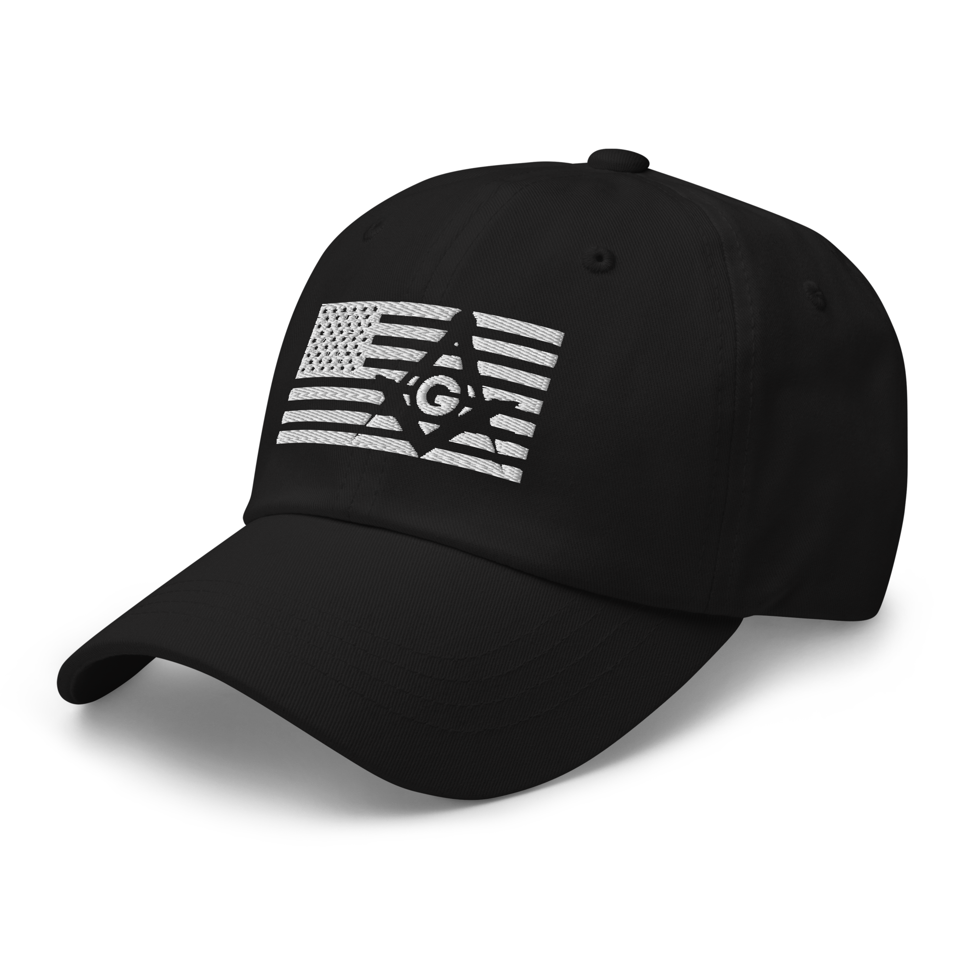 Square and Compass with G and Flag Classic Dad Hat