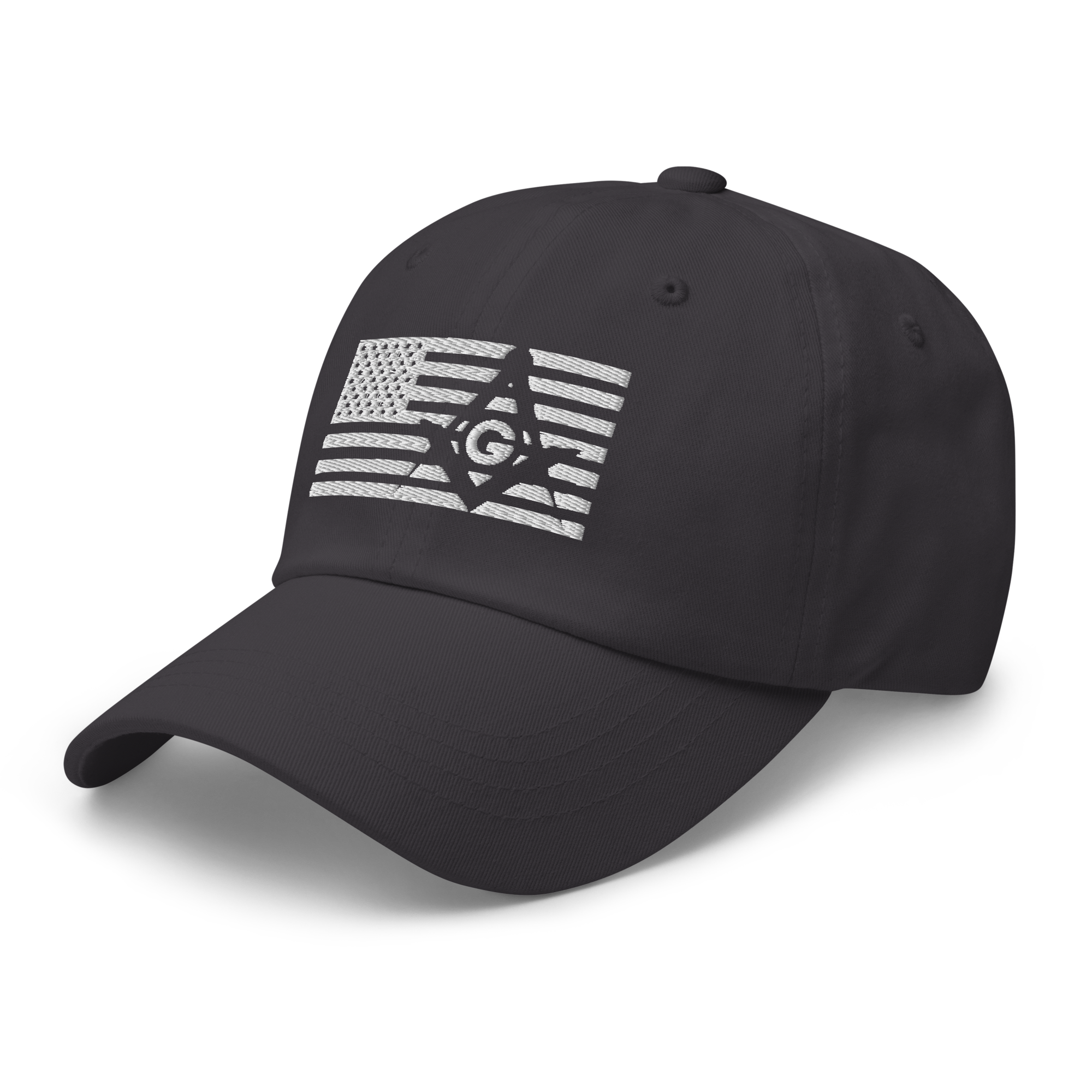 Square and Compass with G and Flag Classic Dad Hat