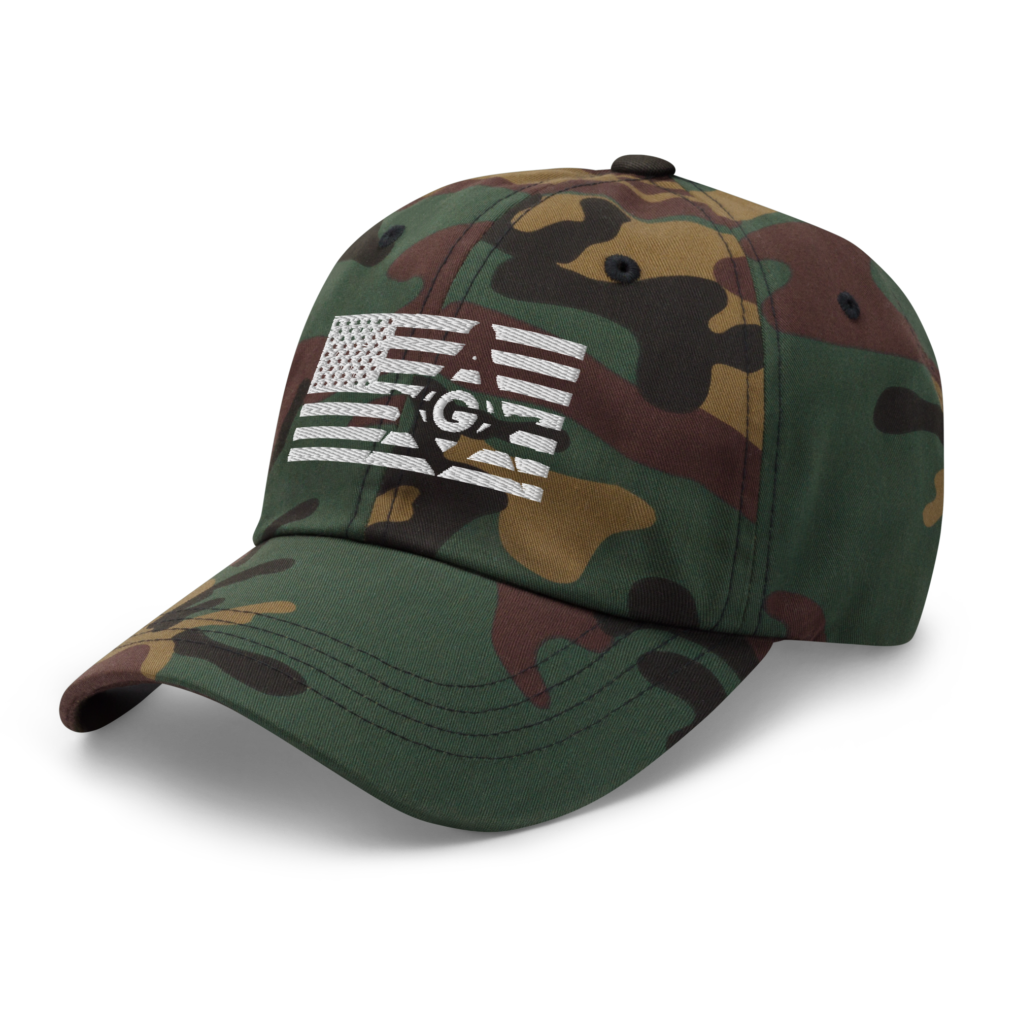 Square and Compass with G and Flag Classic Dad Hat