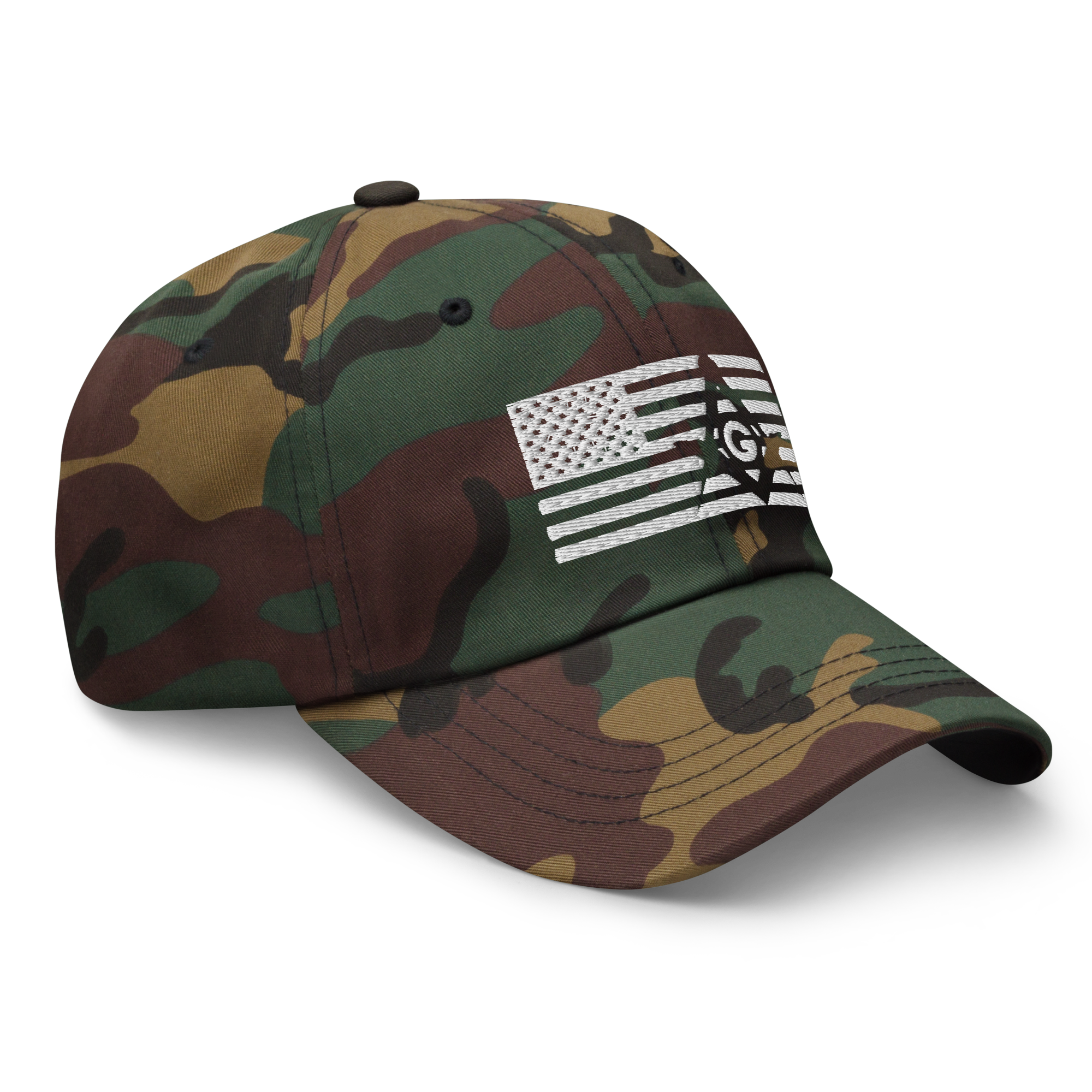 Square and Compass with G and Flag Classic Dad Hat