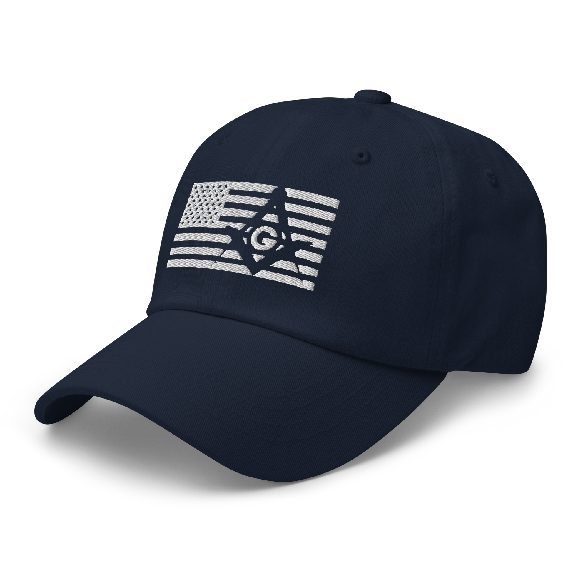 Square and Compass with G and Flag Classic Dad Hat