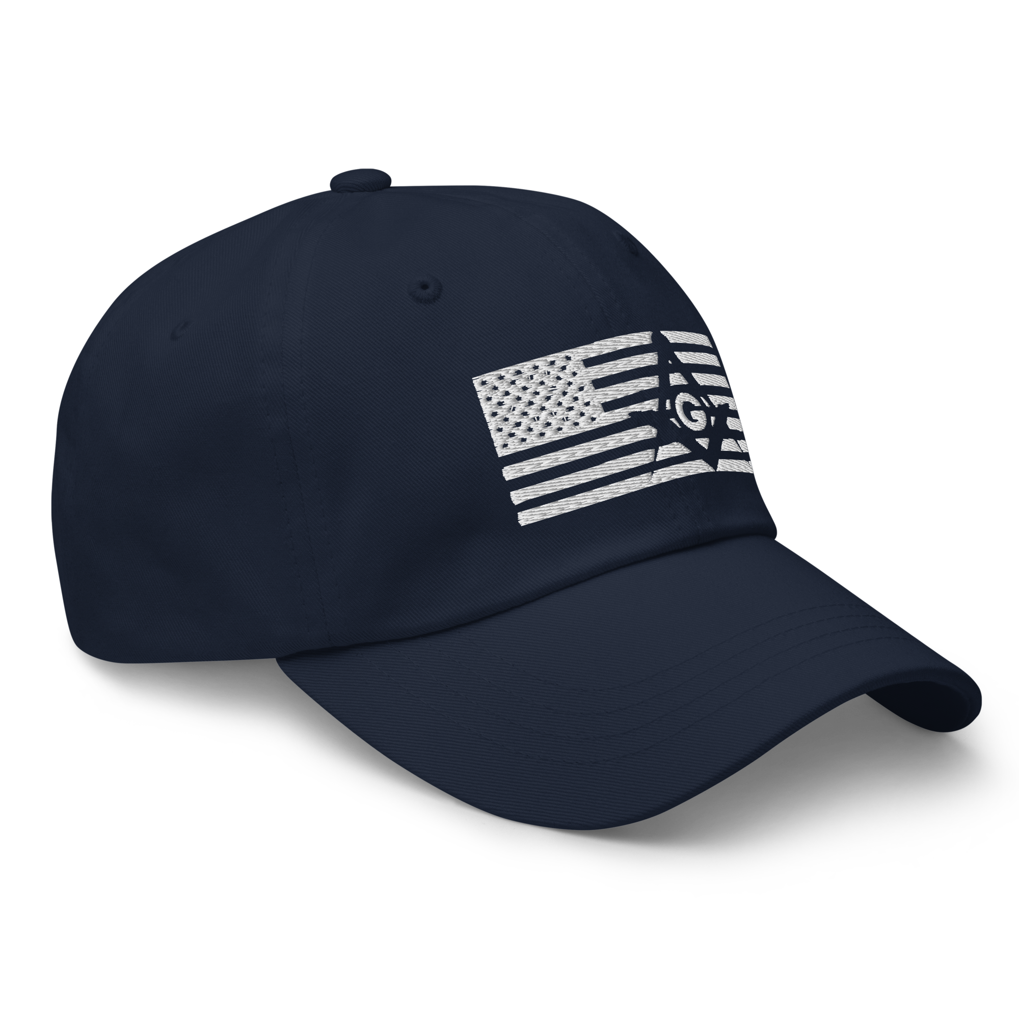 Square and Compass with G and Flag Classic Dad Hat