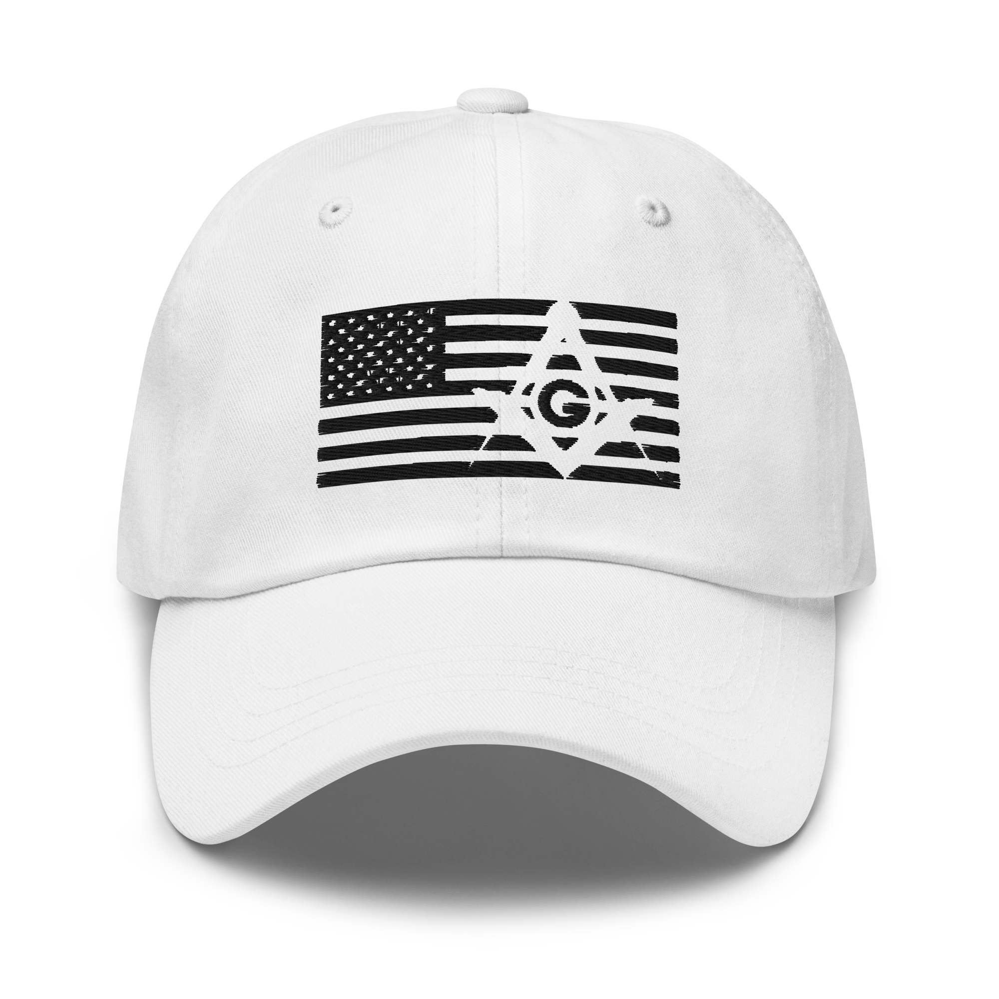 Square and Compass with G and Flag Classic Dad Hat