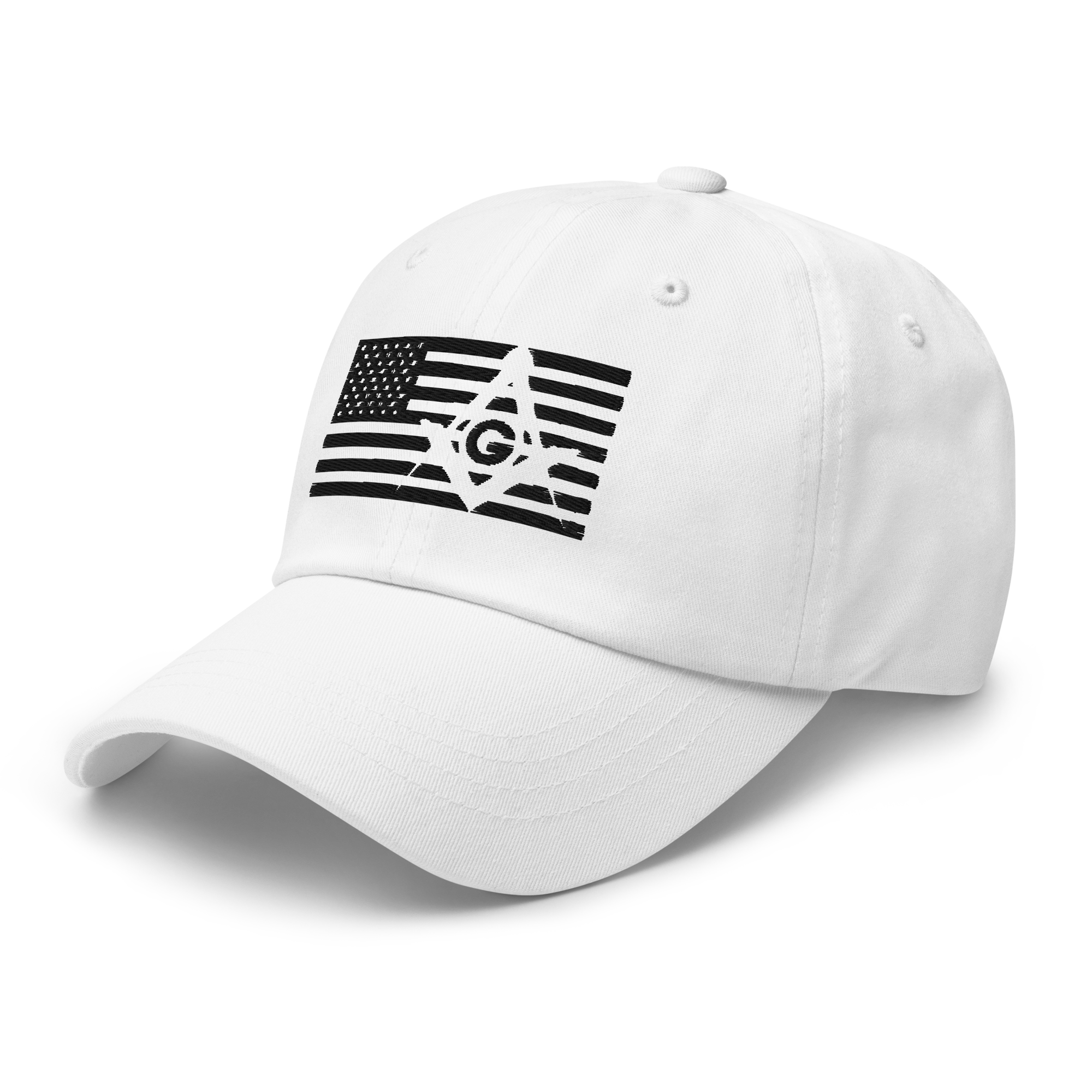 Square and Compass with G and Flag Classic Dad Hat