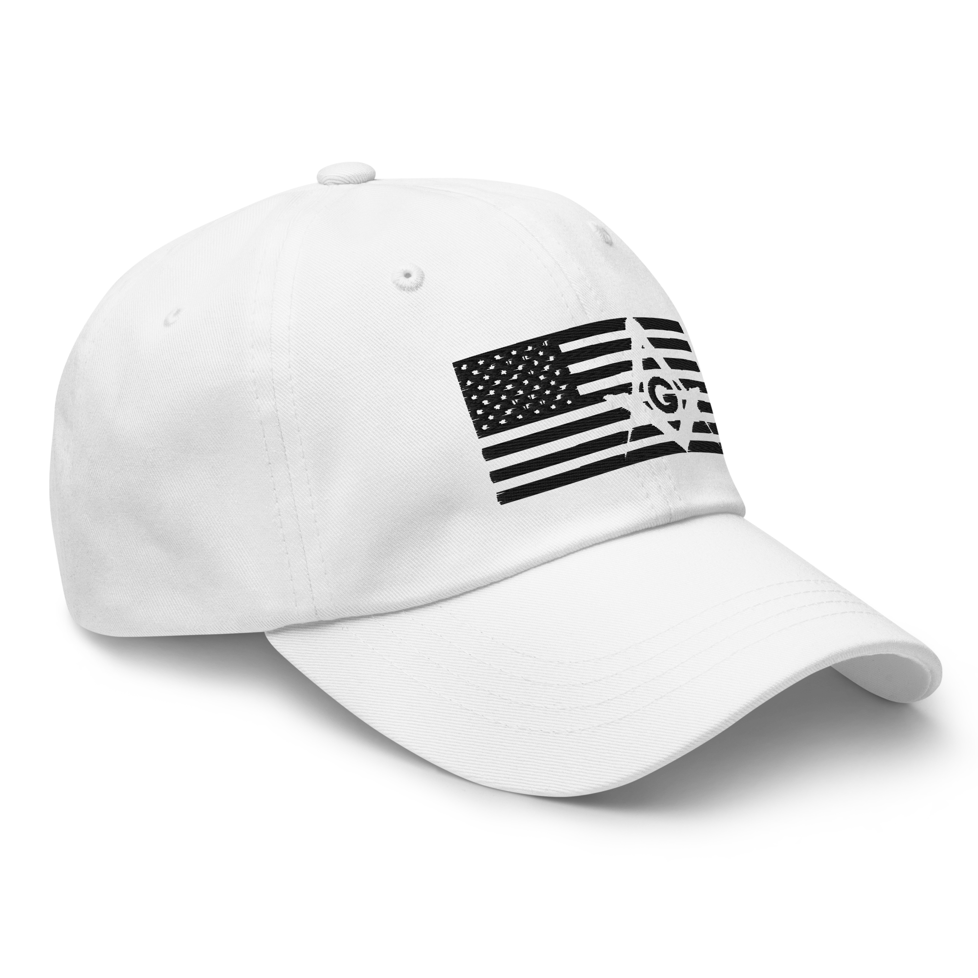 Square and Compass with G and Flag Classic Dad Hat