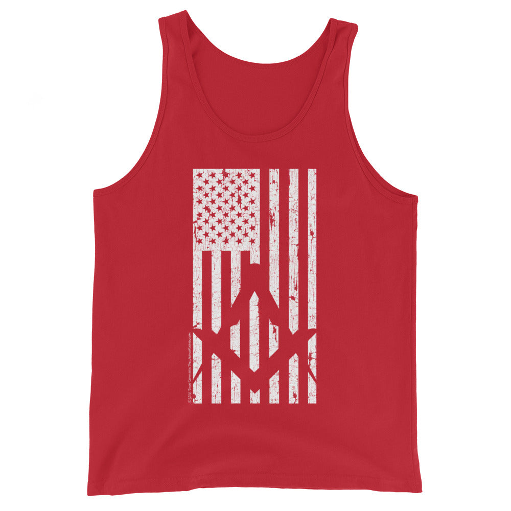 Square and Compass with Flag Tank Top