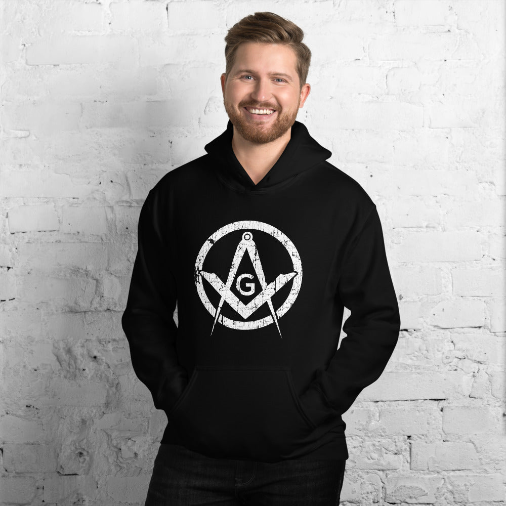Square and Compass Distressed Hoodie