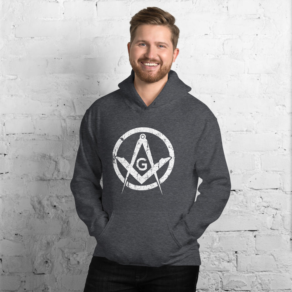 Square and Compass Distressed Hoodie