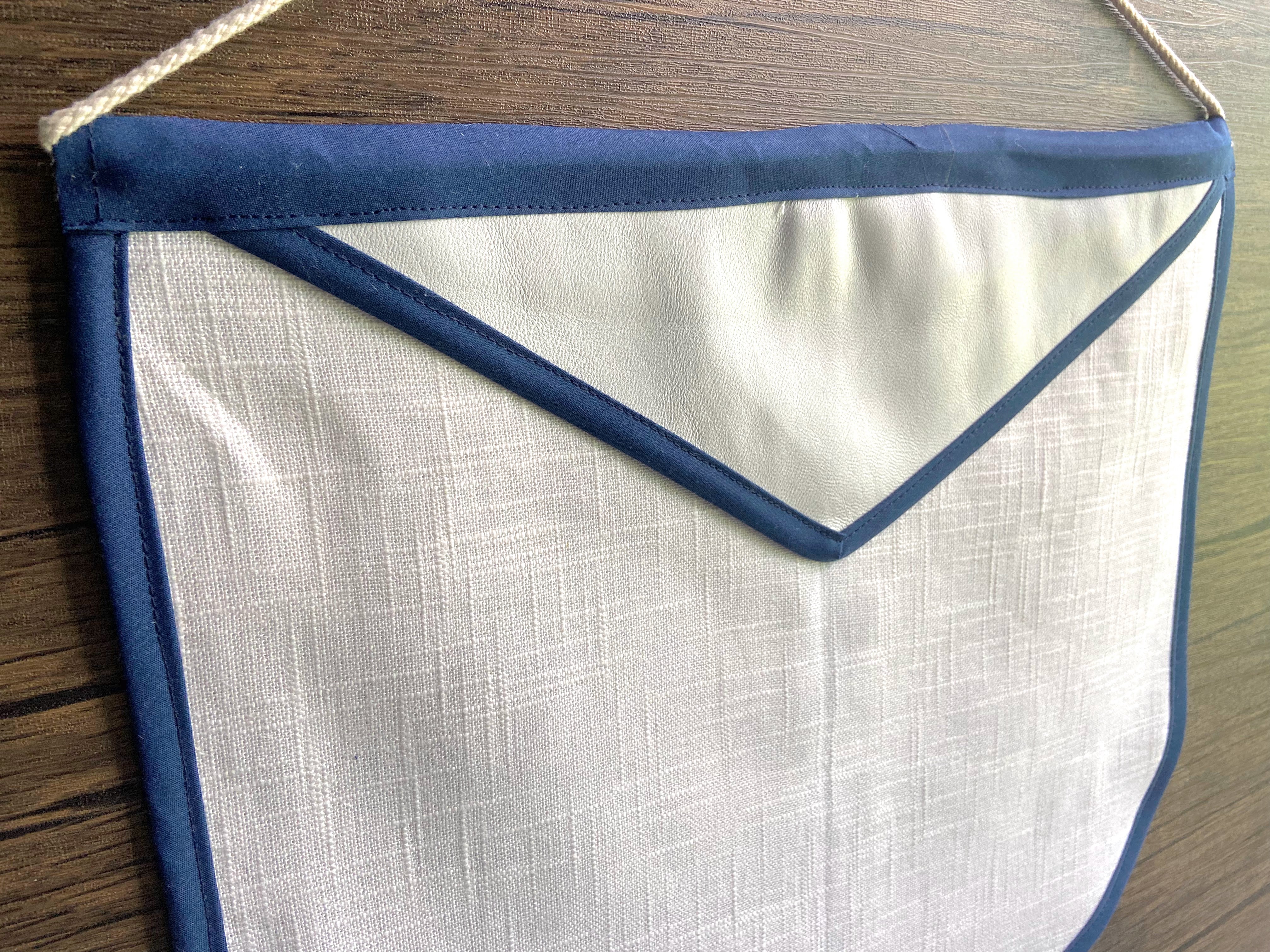 Masonic Pin Display Apron (Blue Border)