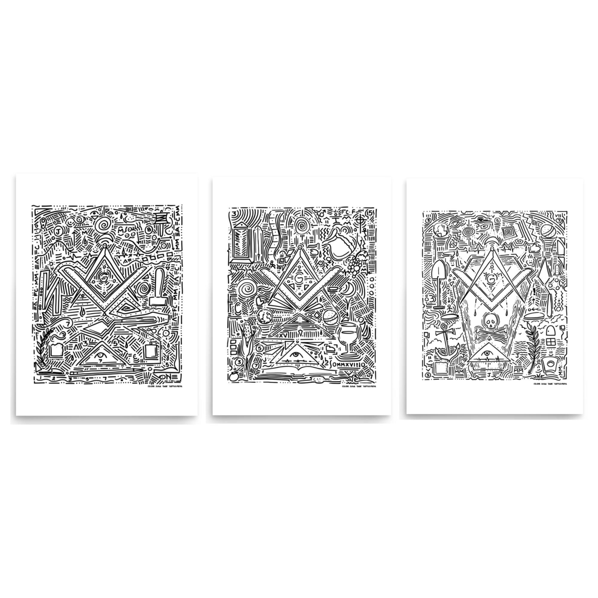 Masonic Pop Art Collection | Set of 3