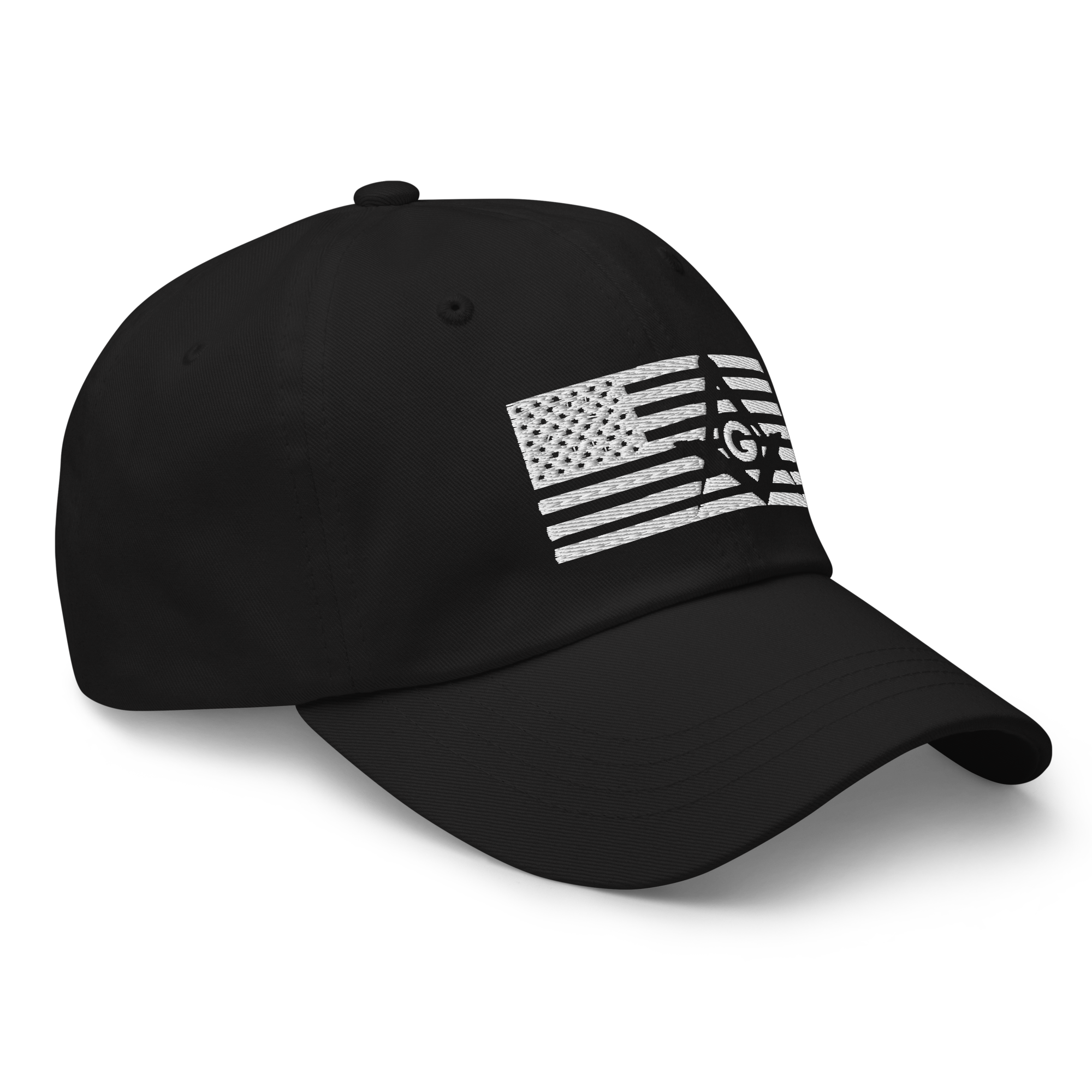 Square and Compass with G and Flag Classic Dad Hat