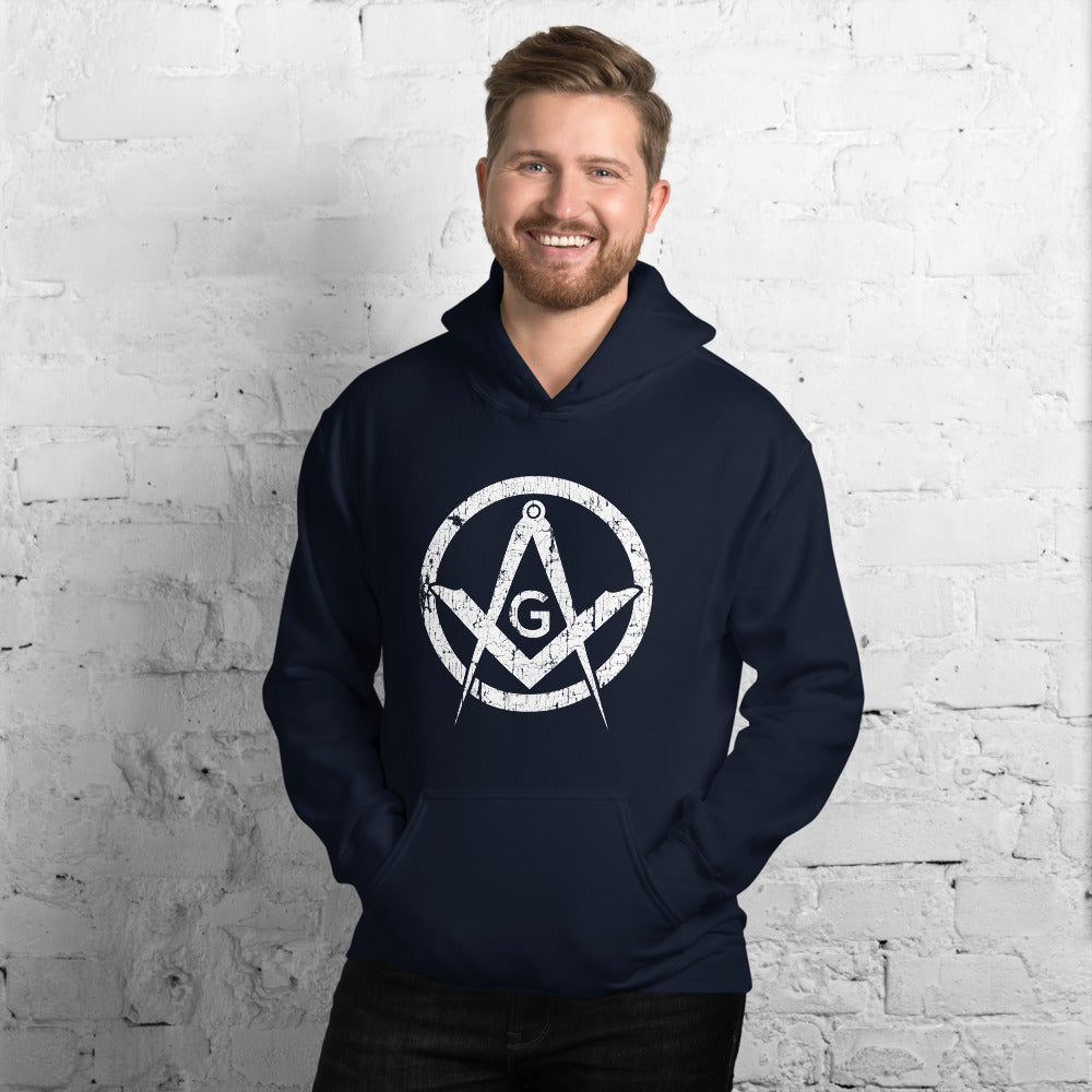 Square and Compass Distressed Hoodie