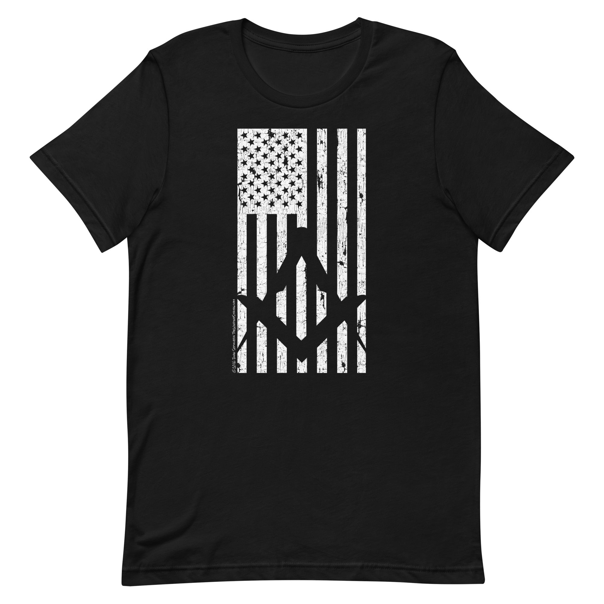 Square and Compass with Flag T-Shirt